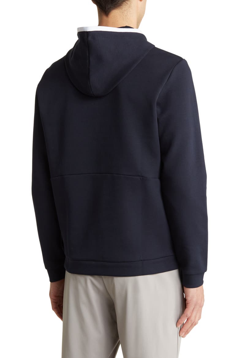 Soody Colorblock Logo Graphic Hoodie, Alternate, color, DARK BLUE