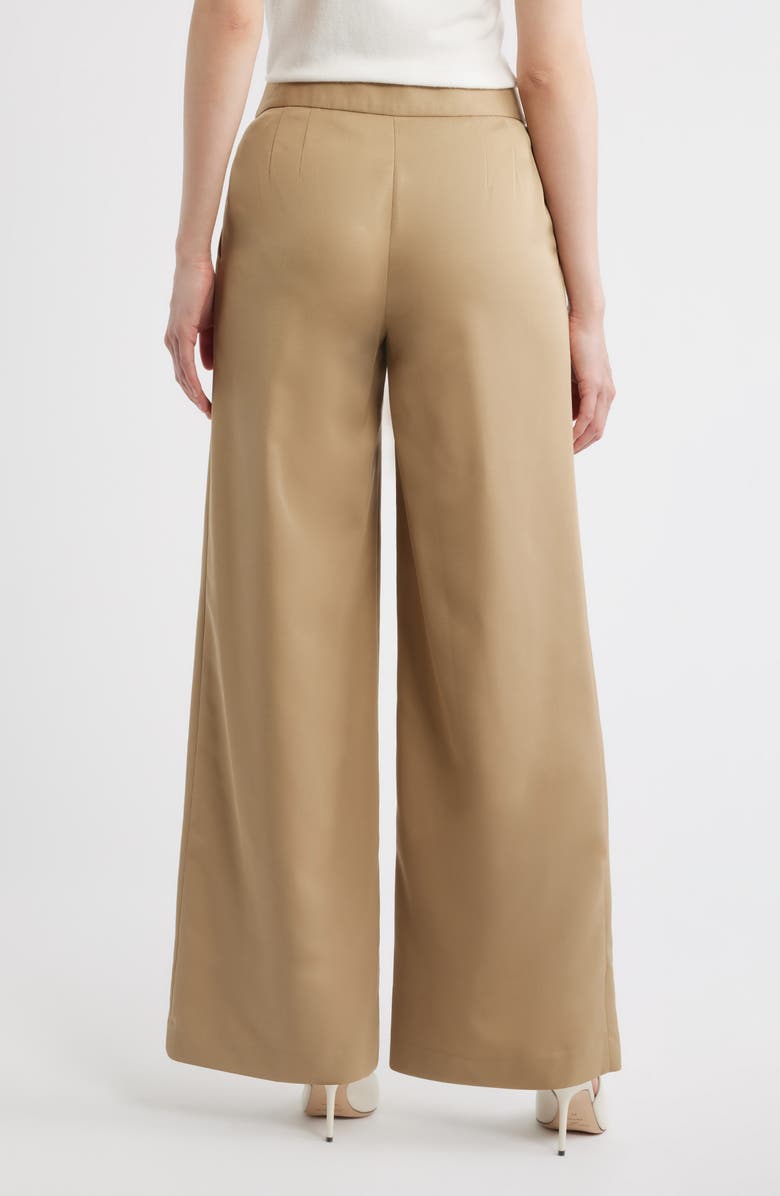 Tahari ASL Wide Leg Pants, Alternate, color, Khaki