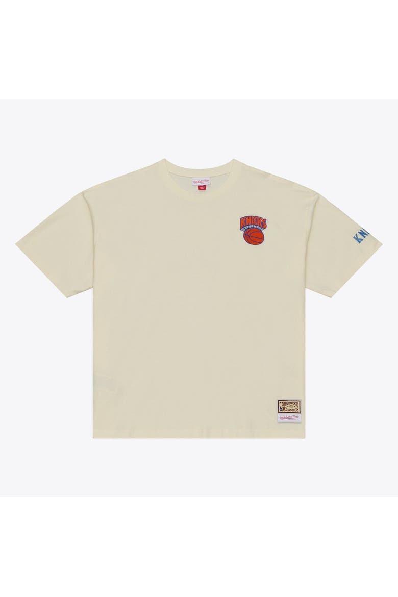 Men's Mitchell & Ness  Oatmeal New York Knicks Heritage Hues Oversized T-Shirt, Main, color, Oatmeal