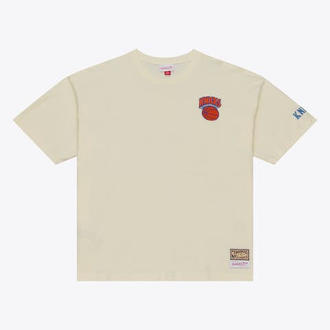 Men's Mitchell & Ness  Oatmeal New York Knicks Heritage Hues Oversized T-Shirt