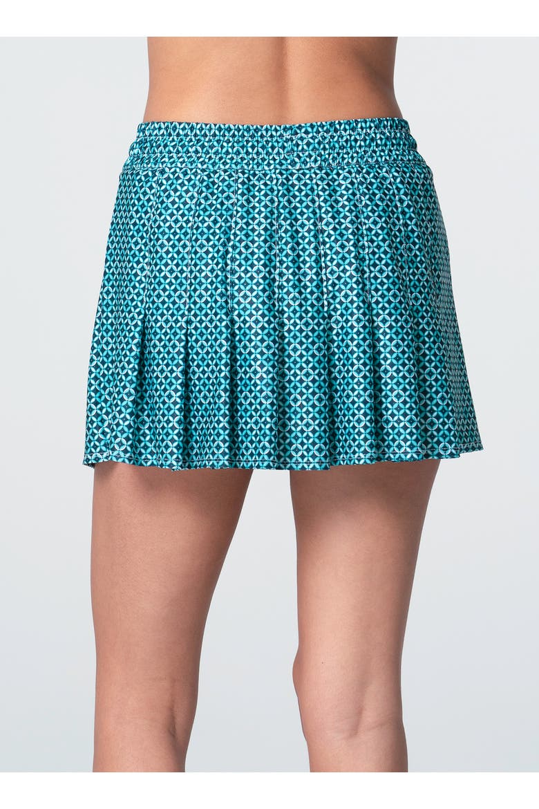 High Waist Winner's Circle Skirt, Alternate, color, Aquamarine