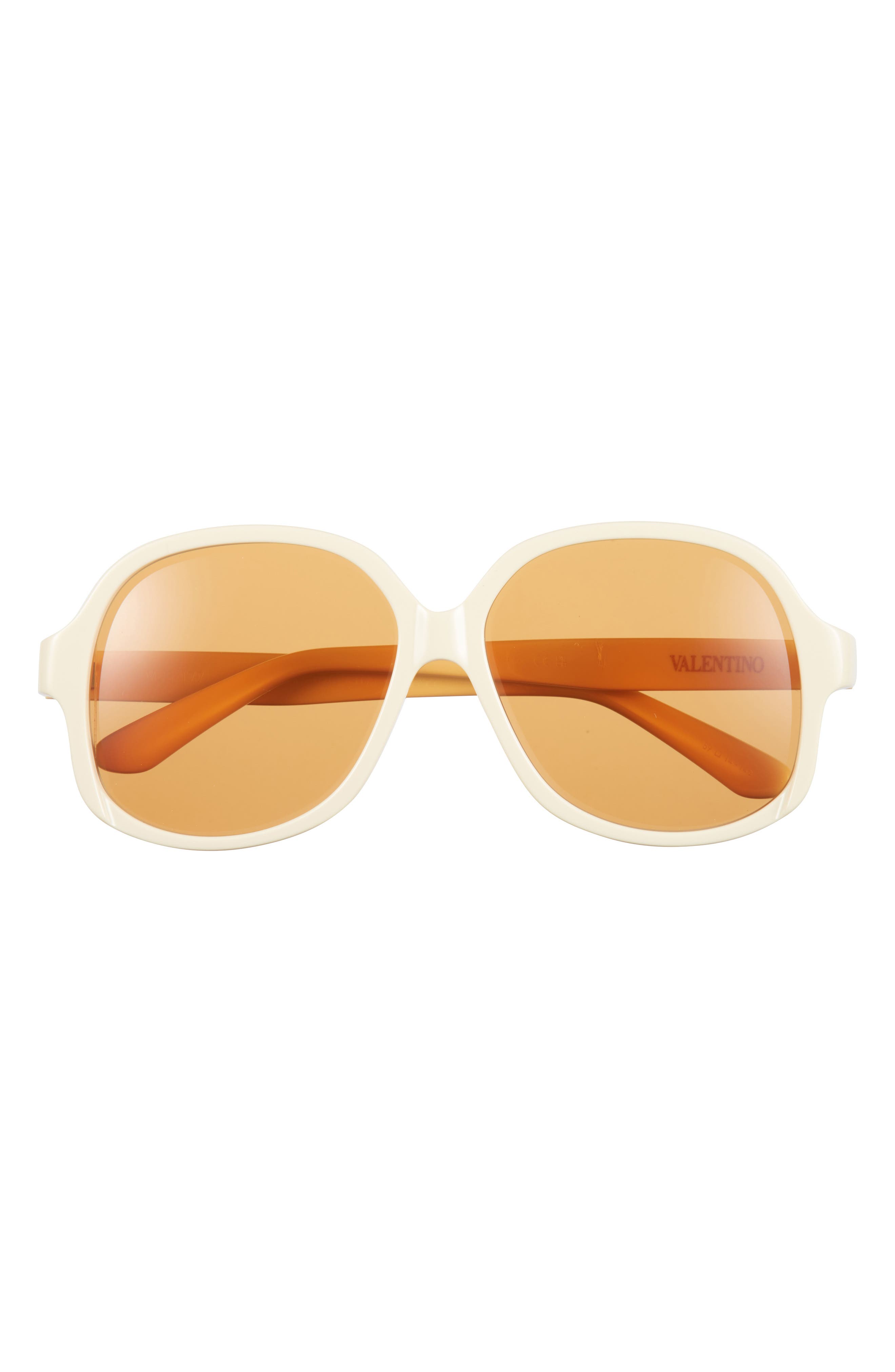 Valentino 50mm Polarized Round Sunglasses