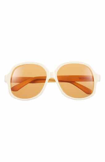 Valentino 50mm Polarized Round Sunglasses