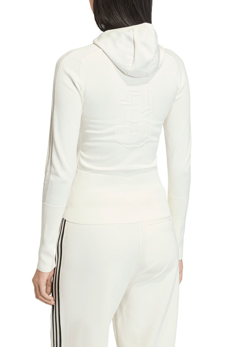 Hooded Logo Knit Sweater, Alternate, color, OWHITE