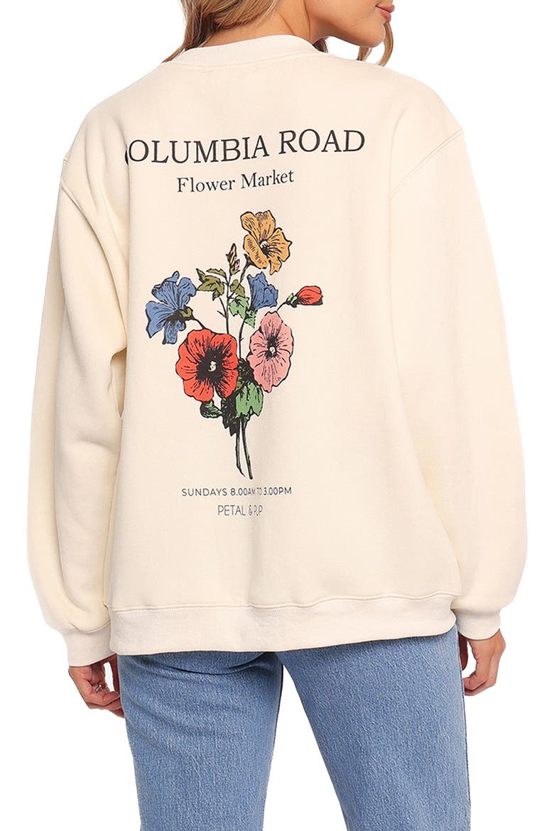 Flower Market Graphic Sweatshirt, Alternate, color, CREAM