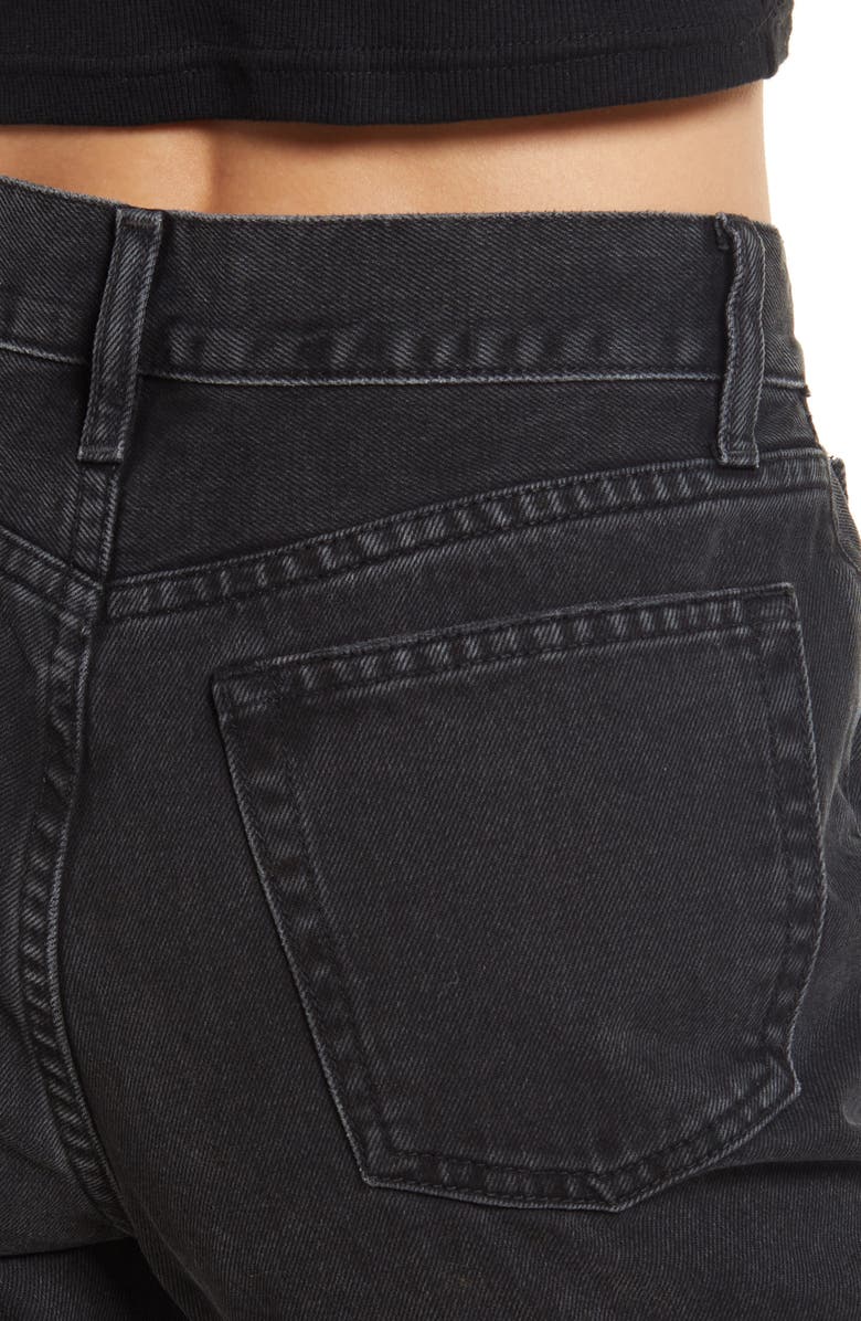 Topshop Ripped Straight Leg Dad Jeans, Alternate, color, 