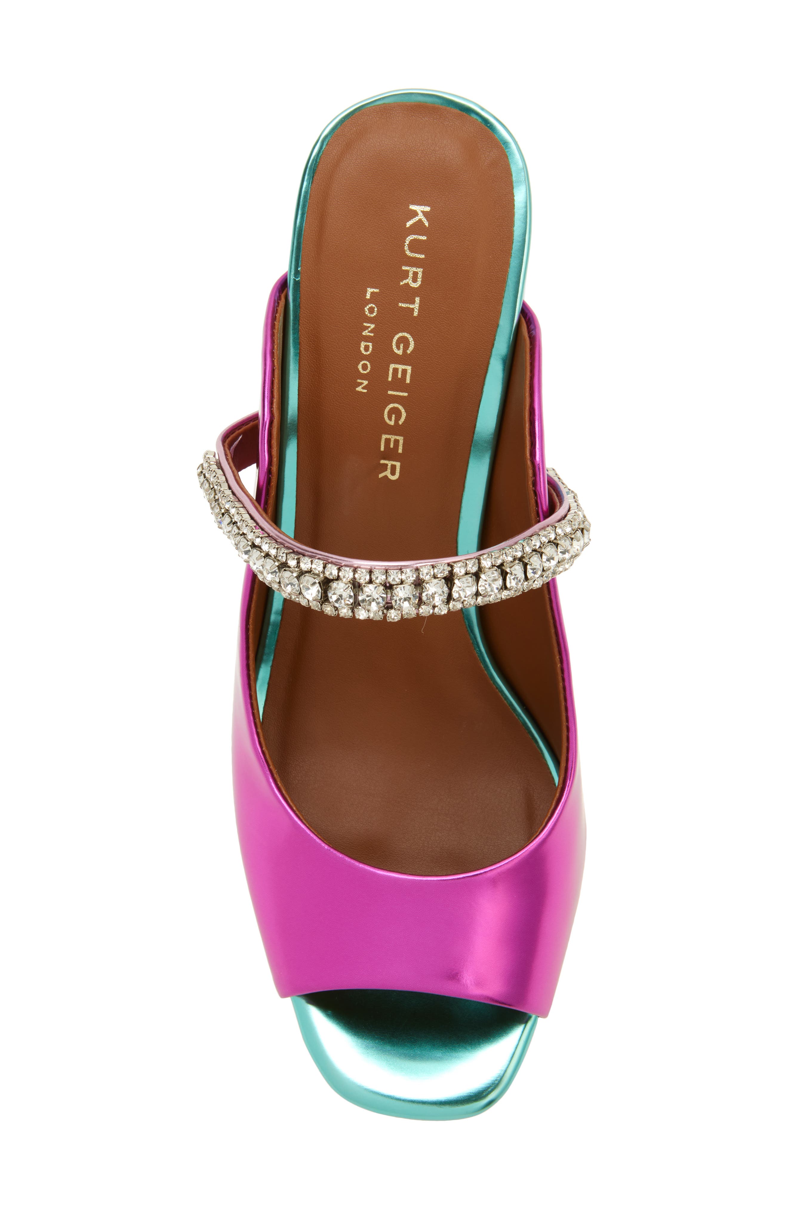 Kurt Geiger London Duke Platform Peep Toe Mule, Alternate, color, Pink Multi