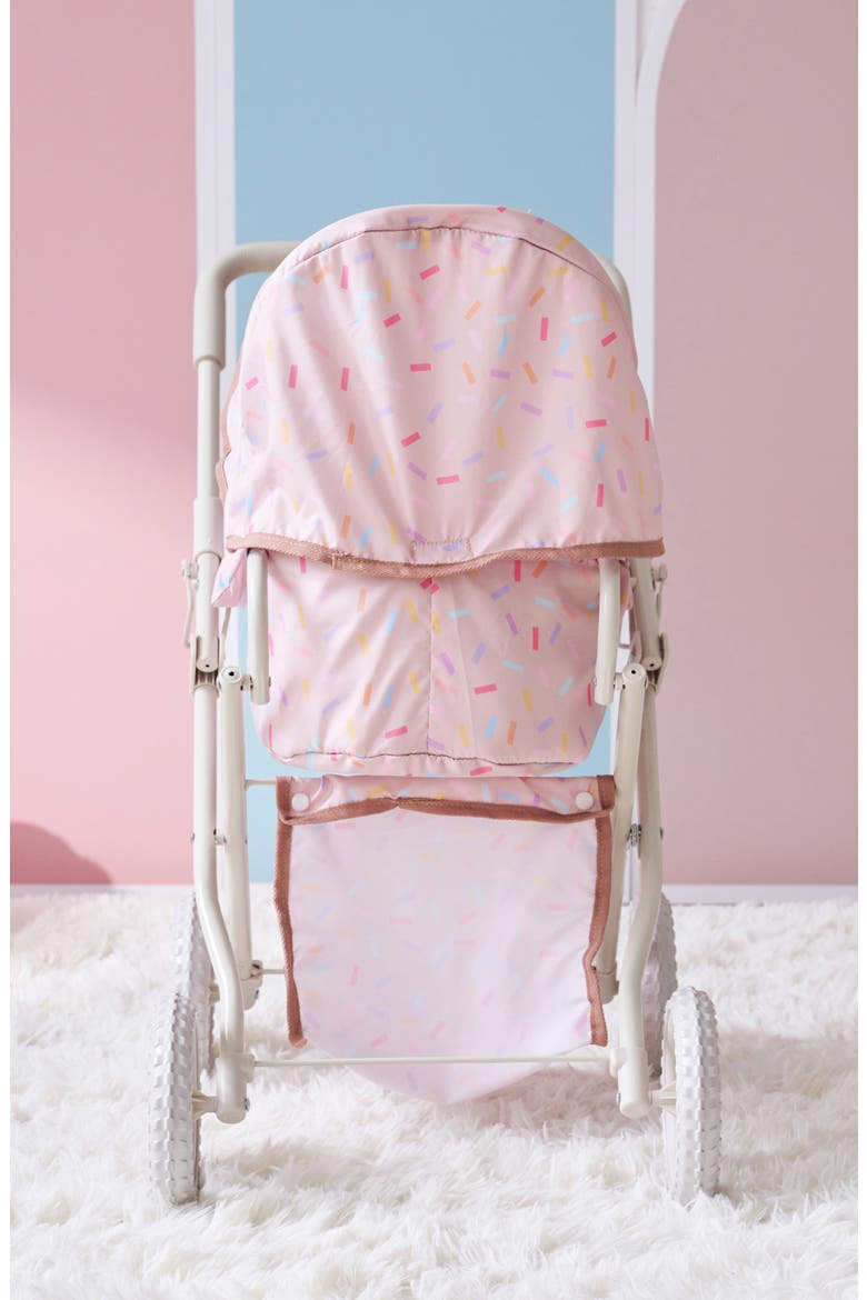 Olivia's Little World Confetti Convertible Baby Doll Stroller, Alternate, color, BEIGE