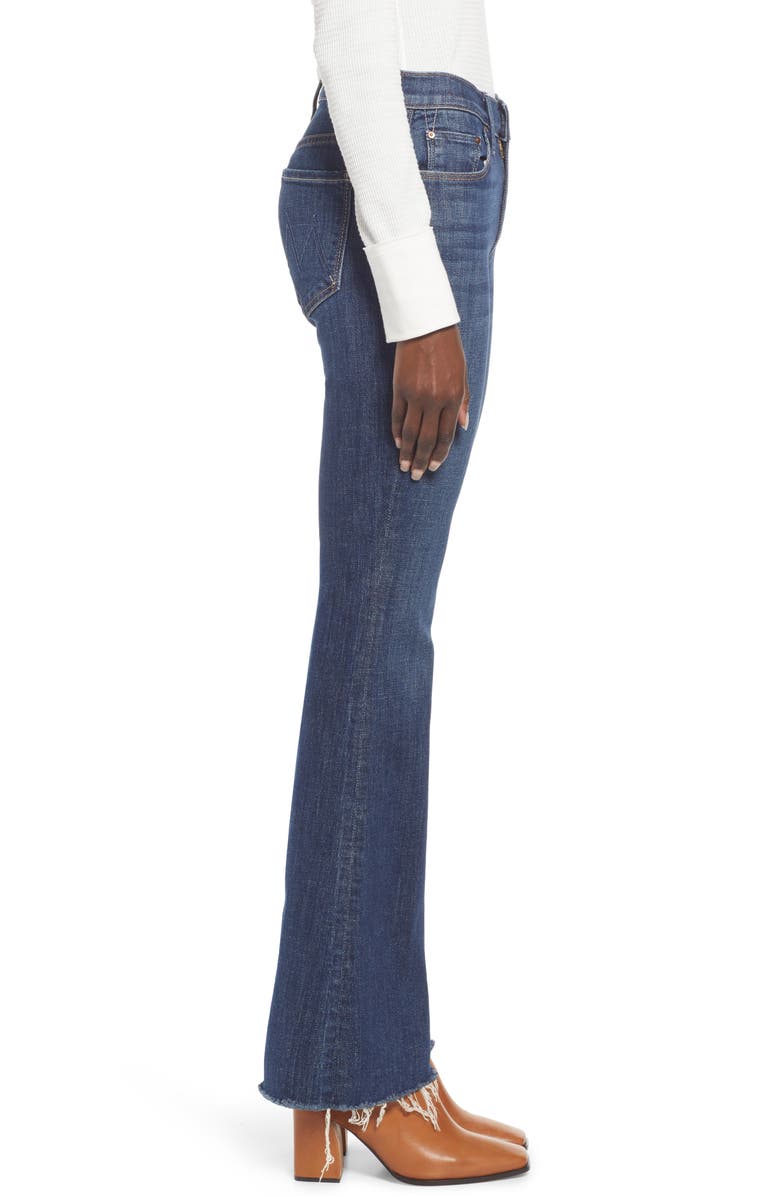 MOTHER Raw Hem Flare Jeans, Alternate, color,