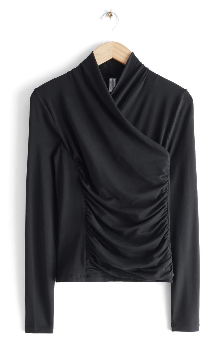 & Other Stories Surplice Ruched Top, Alternate, color, 