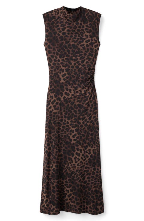 Leopard Sleeveless Maxi Dress