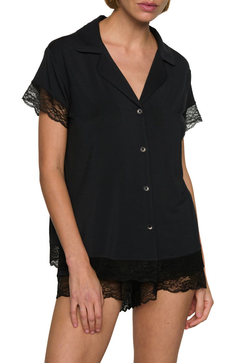 Malou Short Pajamas, Main, color, BLACK