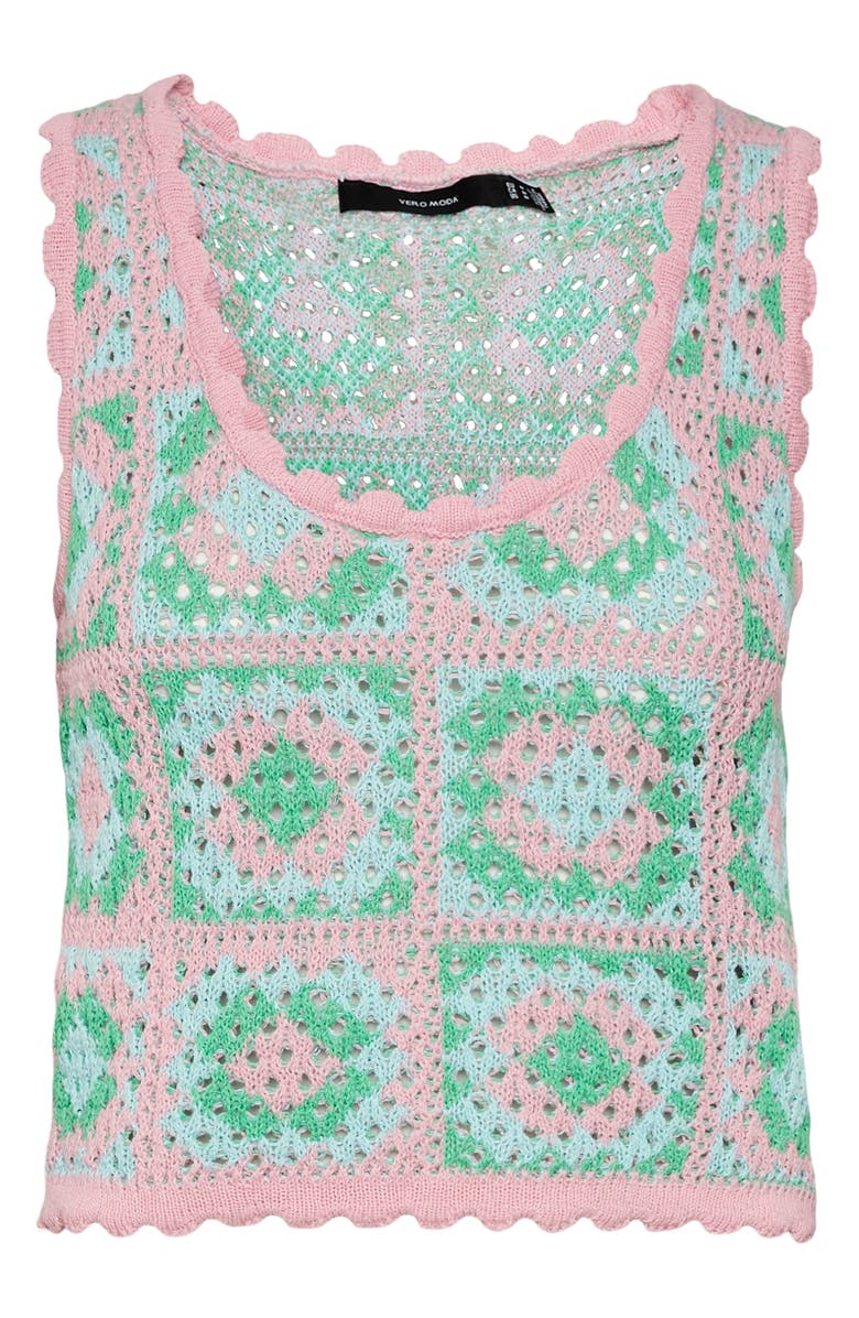 VERO MODA Crochet Sweater Tank, Alternate, color, 