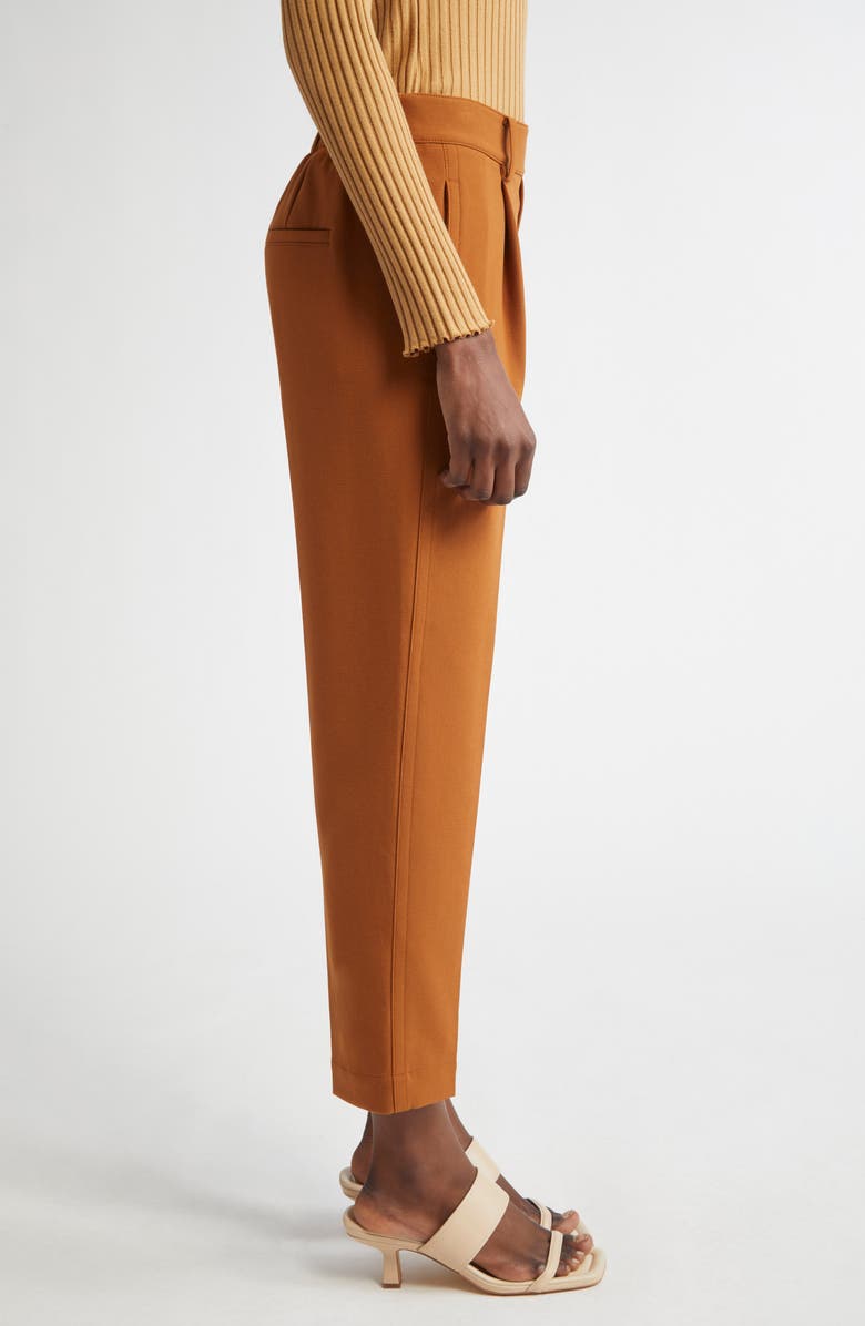 Vince Pleated Pull-On Tapered Leg Pants, Alternate, color, Dark Sierra Oak