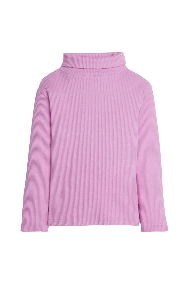 Kids' Ribbed Turtleneck, Main, color, Petal
