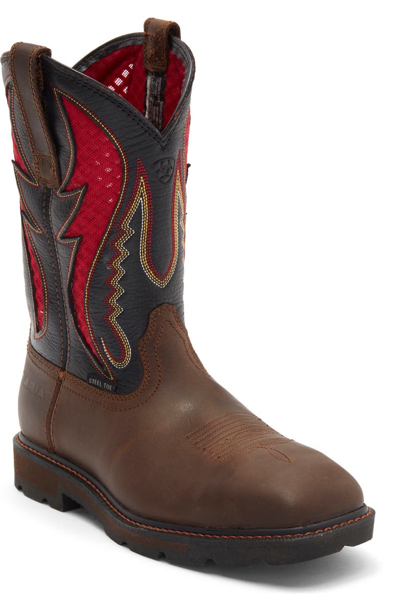 Ariat Groundbreaker Western Work Boot, Main, color, Brown/ Brown