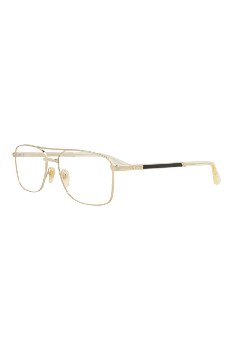 56mm Aviator Optical Glasses, Alternate, color, GOLD GOLD TRANSPARENT