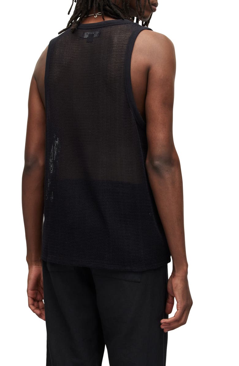 AllSaints Anderson Open Stitch Cotton Tank, Alternate, color, 