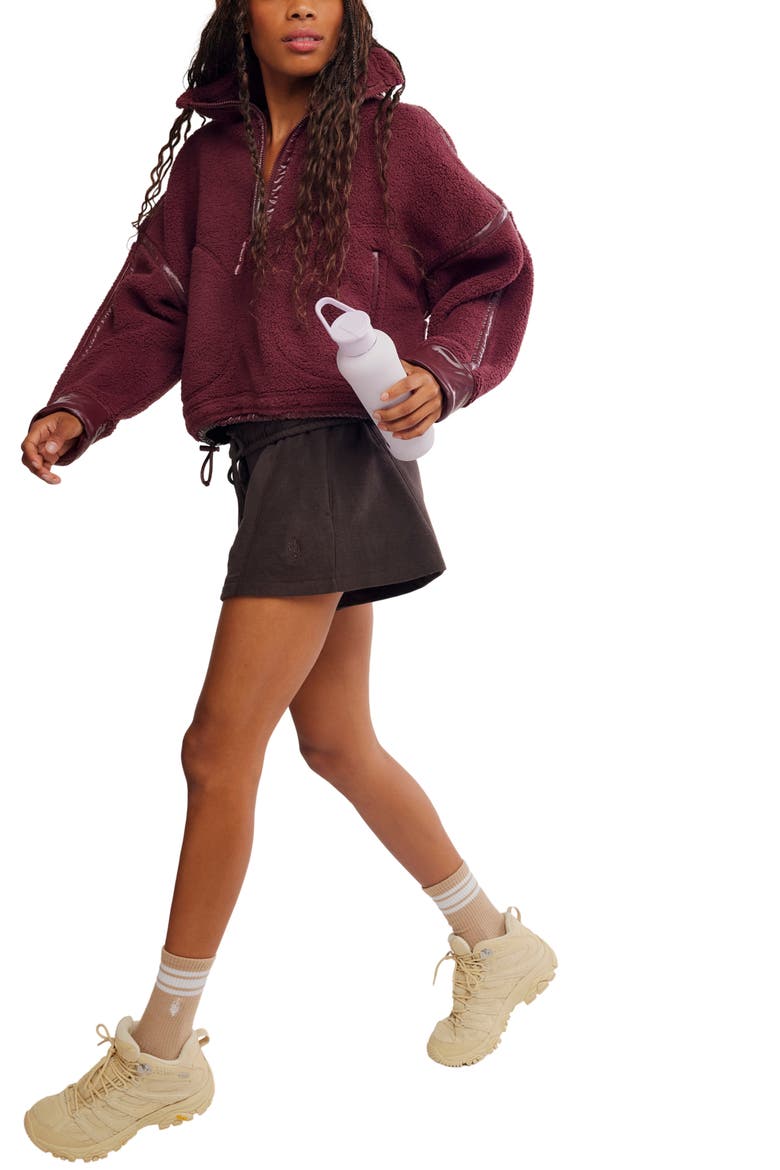 FP Movement High Press High Rise Cotton Shorts, Alternate, color, CHOCOLATE