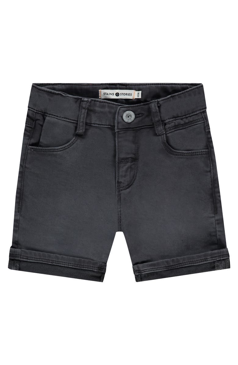Stains and Stories by Babyface Classic Jean Shorts, Main, color, Dark Grey