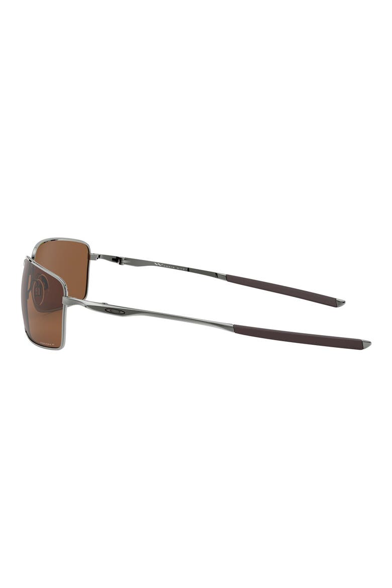 60mm Polarized Rectangle Sunglasses, Alternate, color, TUNGSTEN/ PRIZM TUNGSTEN