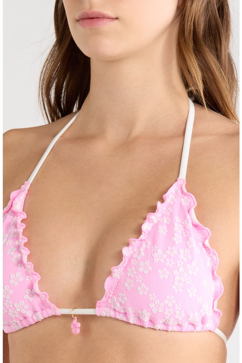 Lettuce Trim Bikini Top, Alternate, color, SUGAR SPRINKLE