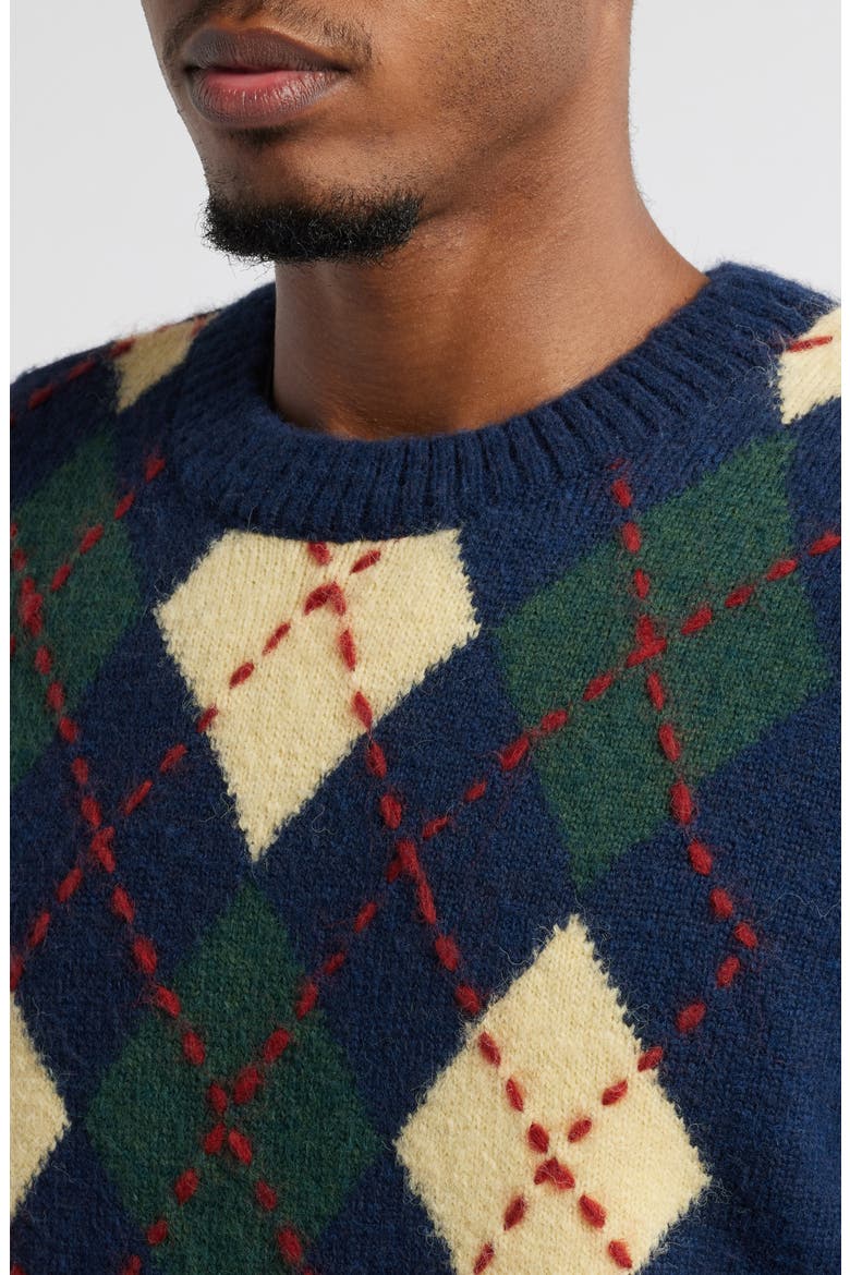 Argyle Sweater, Alternate, color, NAVY