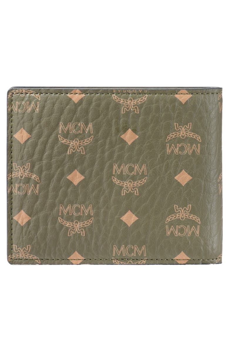 MCM Visetos Original Coated Canvas Bifold Wallet, Alternate, color, Sea Turtle