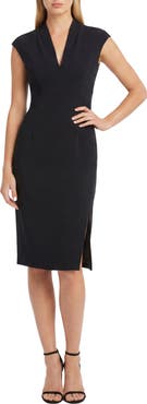Maggy London Cap Sleeve Empire Waist Midi Dress