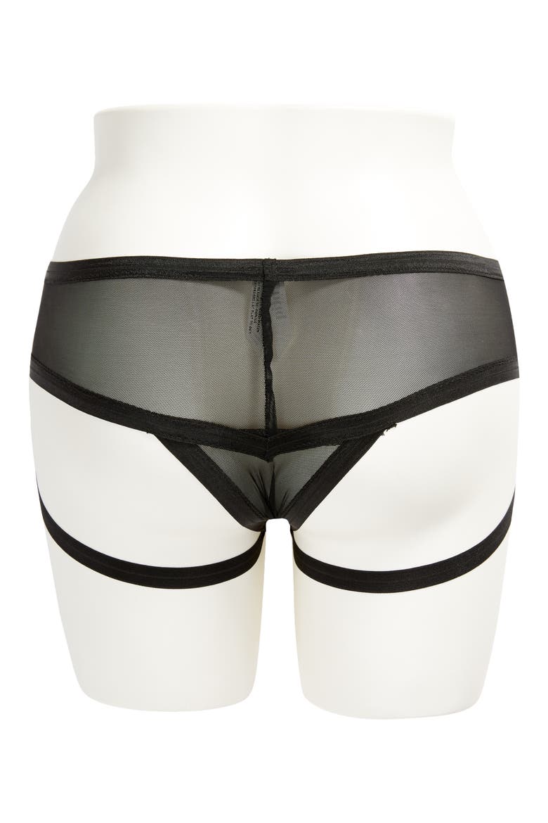 Genderfluid Bandage Briefs, Alternate, color, BLACK MESH