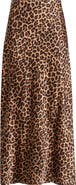 Anne Klein Print Pull-On Satin Bias Cut Skirt