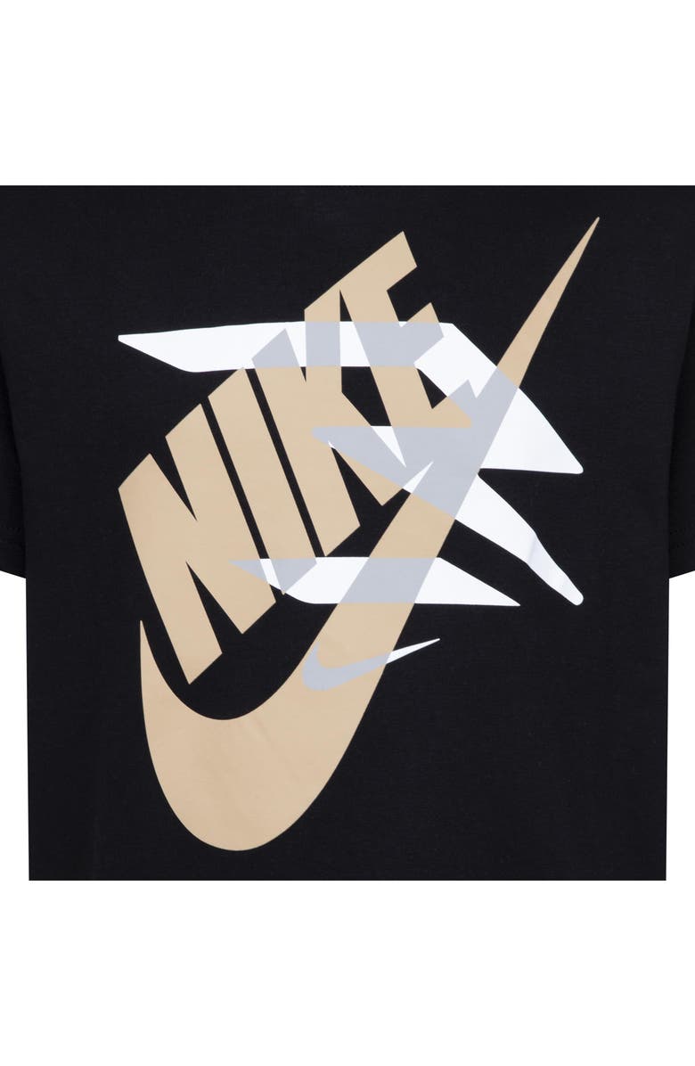 3 Brand Kids' Iconic Duo Crew Tee & Shorts Set, Alternate, color, Black