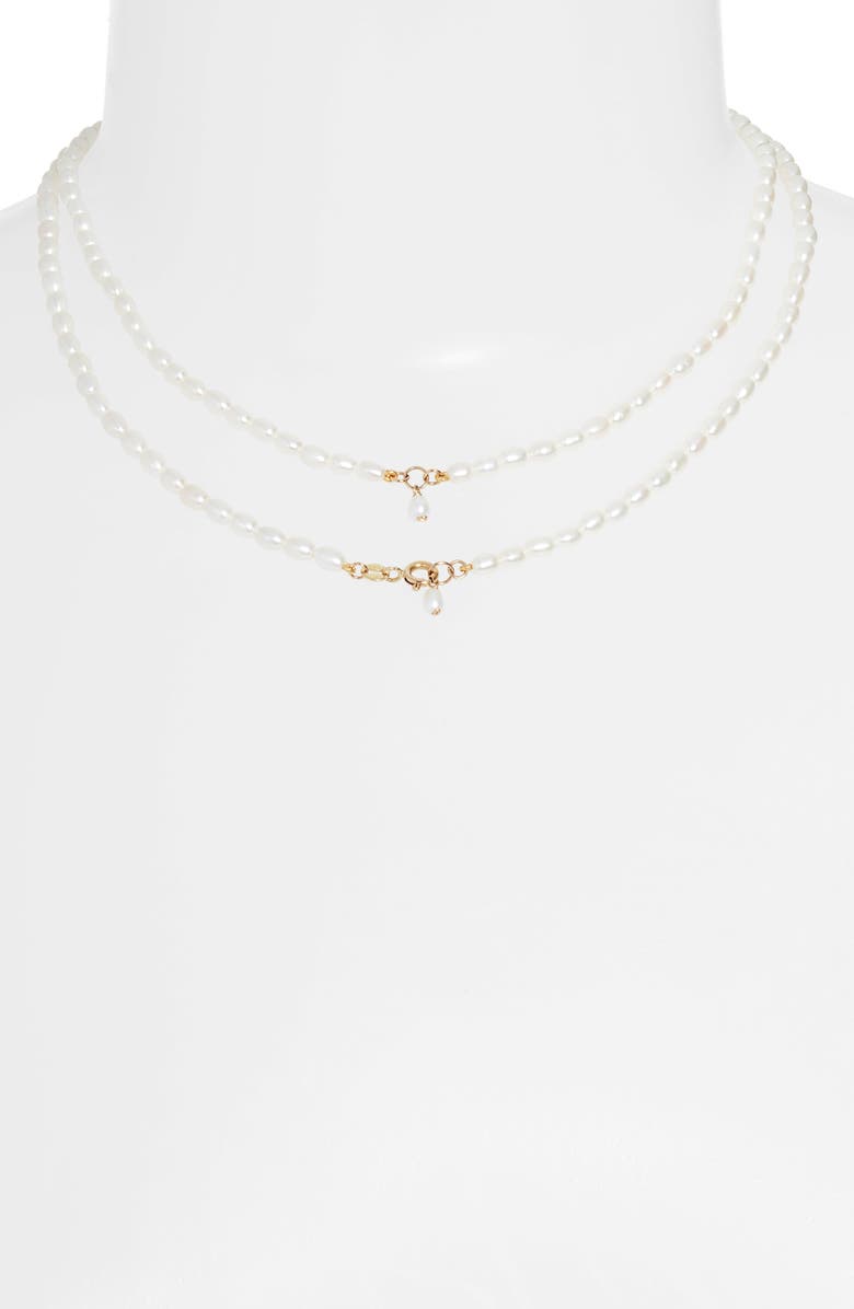 Poppy Finch Long Keshi Pearl Necklace, Alternate, color, 