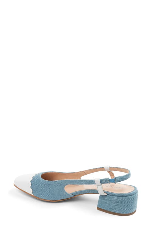 Shop Patricia Green Preston Slingback Slinback Sandal In Denim/white