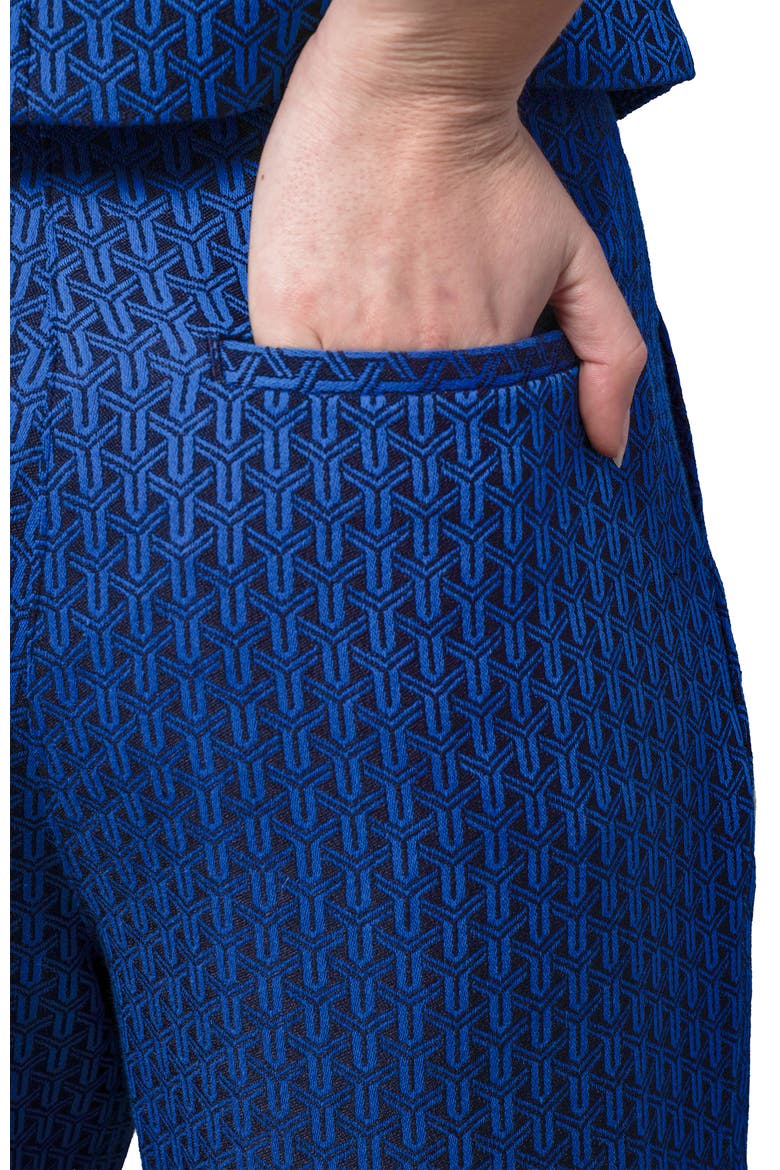The Empower Jacquard Wide Leg Trouser, Alternate, color, COBALT BLUE