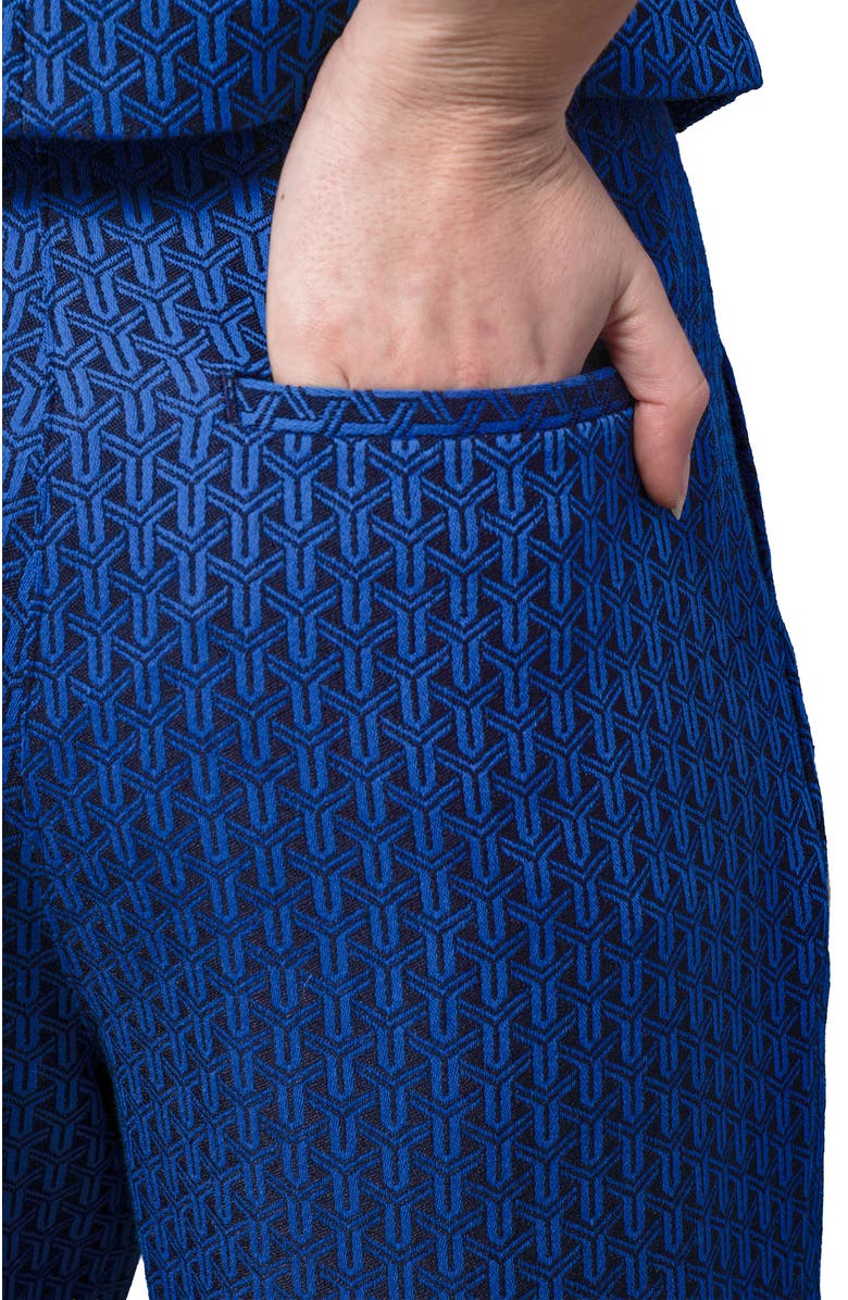 WILDFANG The Empower Jacquard Wide Leg Trouser, Alternate, color, Cobalt Blue