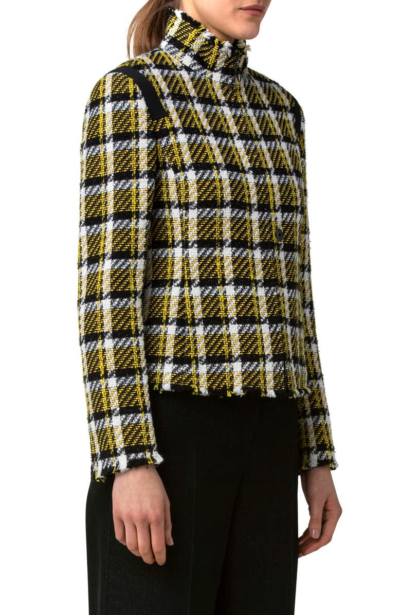 Akris punto Check Tweed Crop Jacket, Alternate, color, 