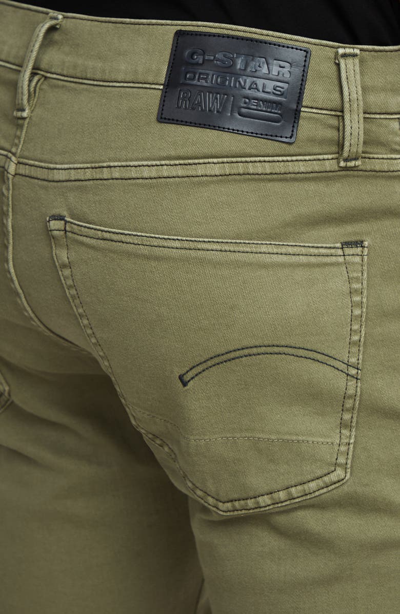 G-STAR 3301 Slim Fit Denim Shorts, Alternate, color, Faded Shamrock Gold