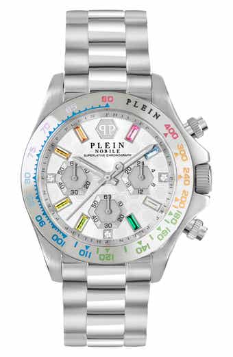 PHILIPP PLEIN Nobile Silicone Strap Chronograph Watch, 43mm