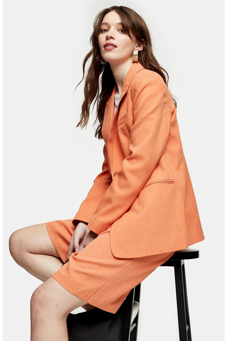 Pleated Shorts, Alternate, color, ORANGE