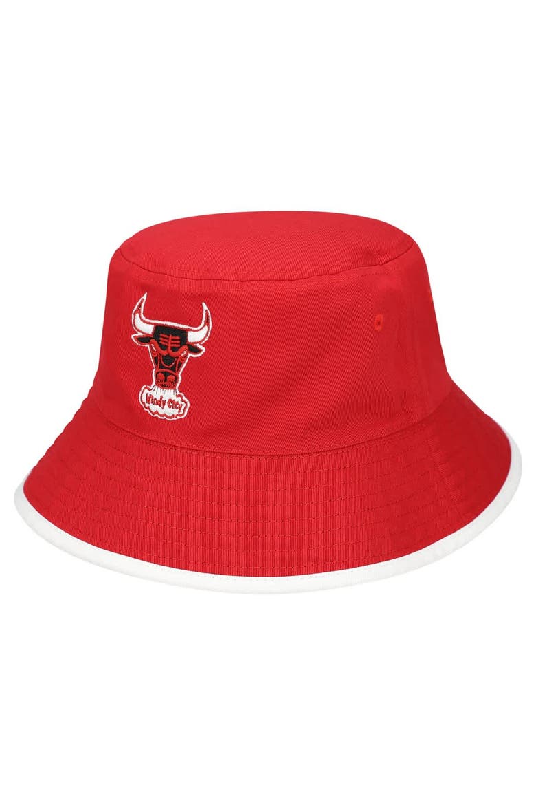 Men's Mitchell & Ness Black/Red Chicago Bulls Flip It Reversible Bucket Hat, Alternate, color, Black