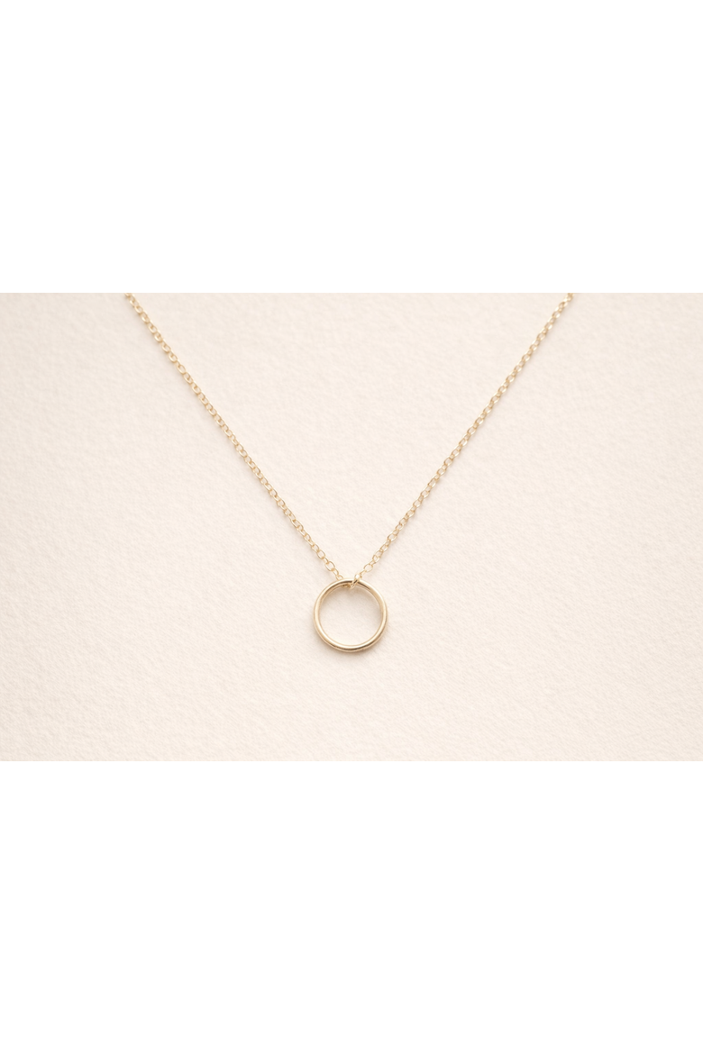 Sol Circle Pendant Necklace, Main, color, 14k Gold Fill - 16-18"