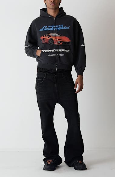 【送料込】BALENCIAGA★Lamborghini SmallFit ジップフーディー Balenciaga x Automobili Lamborghini Small Fit Full Zip