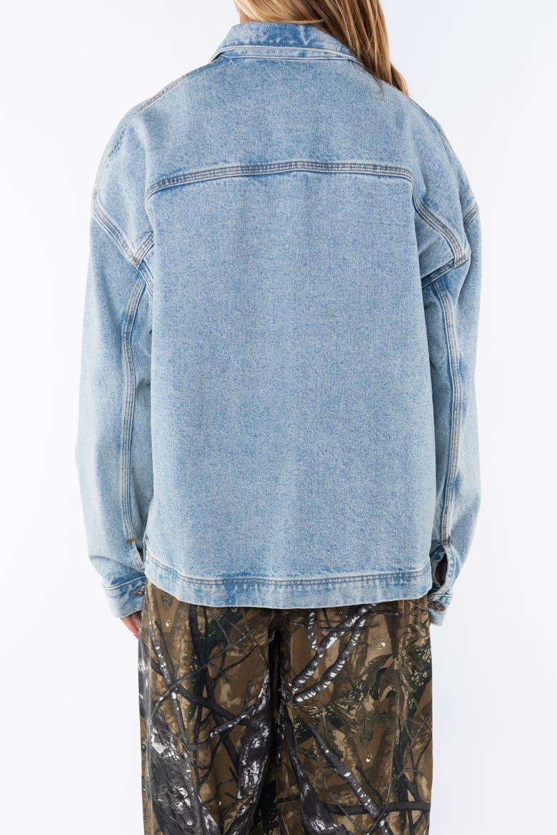Gender Inclusive Denim Jacket, Alternate, color, Bleached Indigo