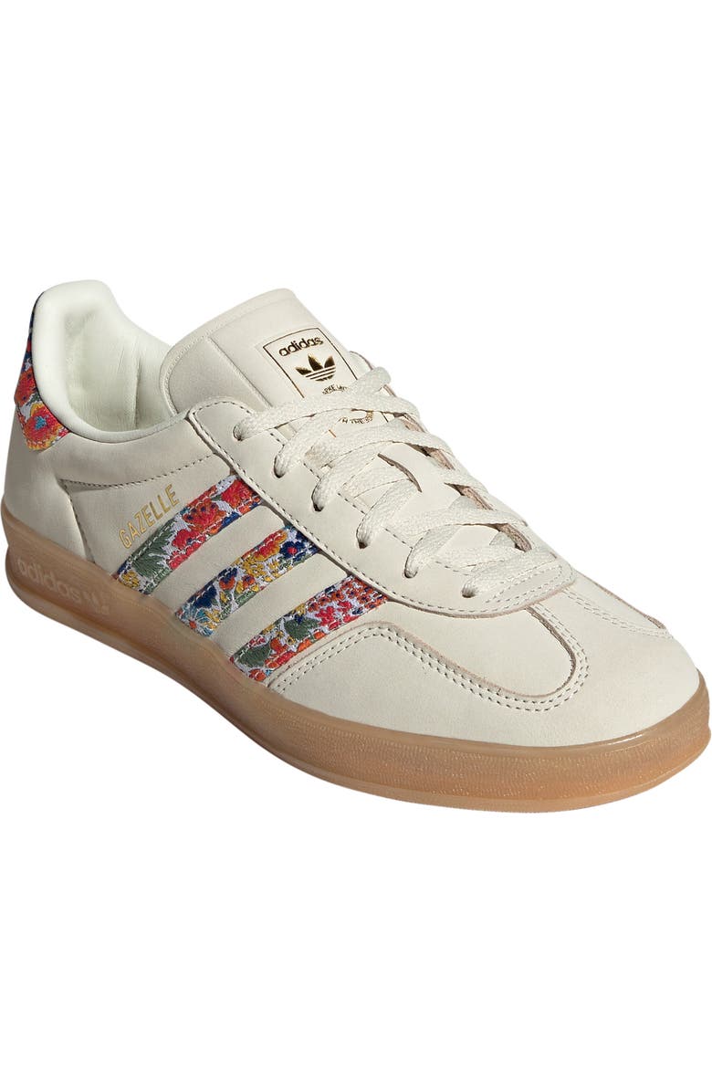 adidas Gazelle Indoor Sneaker, Main, color, Off White/ Gold Metallic/ Gum