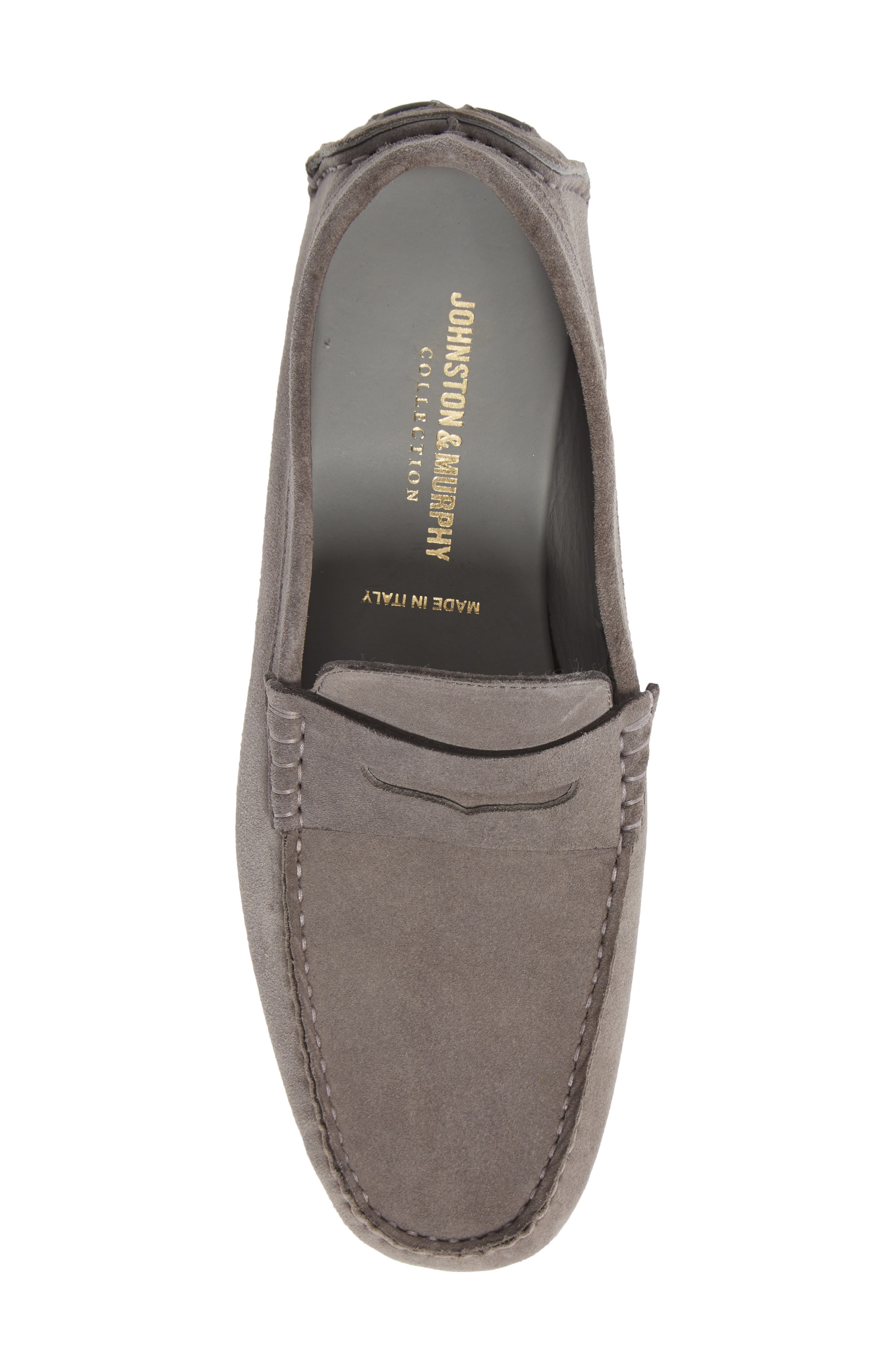 JOHNSTON & MURPHY COLLECTION Johnston & Murphy Dayton Penny Loafer, Alternate, color, Gray Suede