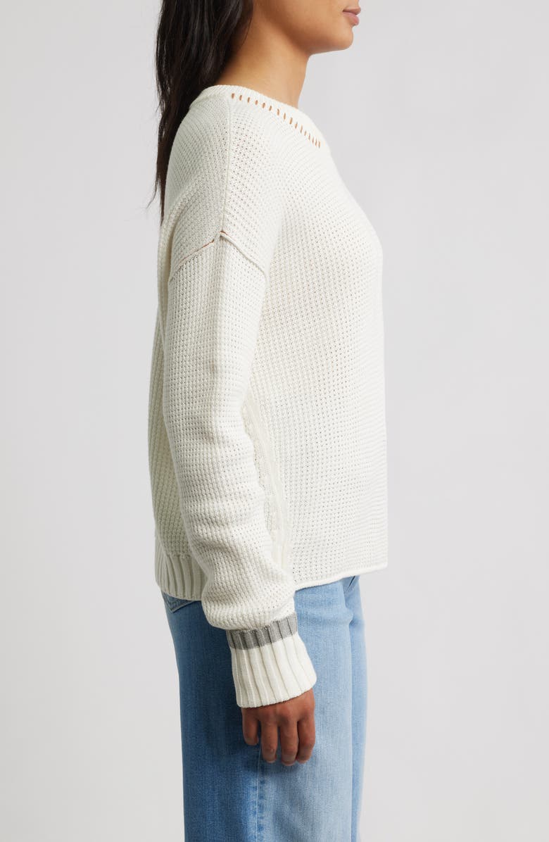 Hatley Waffle Stitch Sweater, Alternate, color, Cream