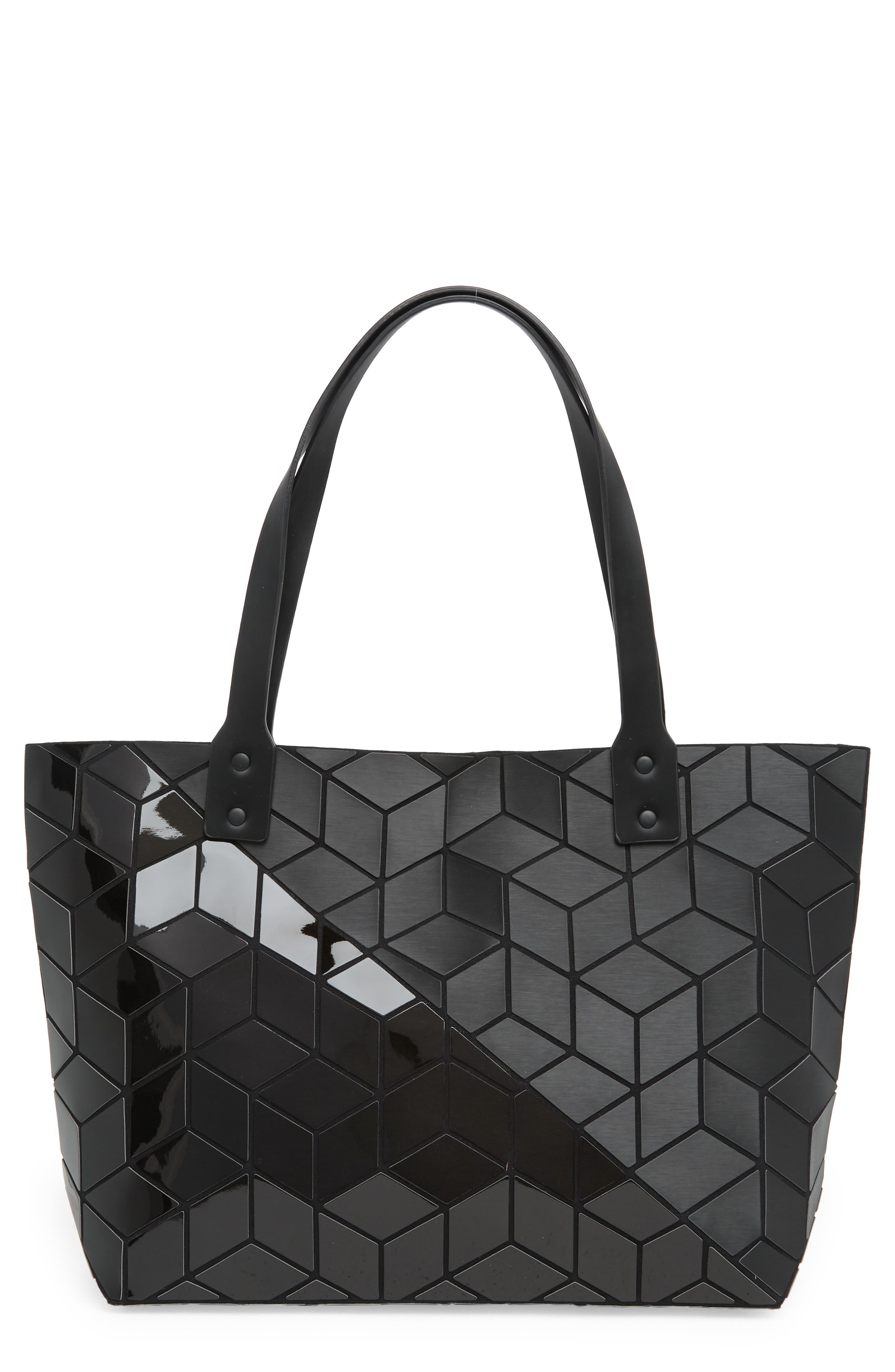 PATRIZIA LUCA Diagonal Two-Tone Geometric Tote Bag