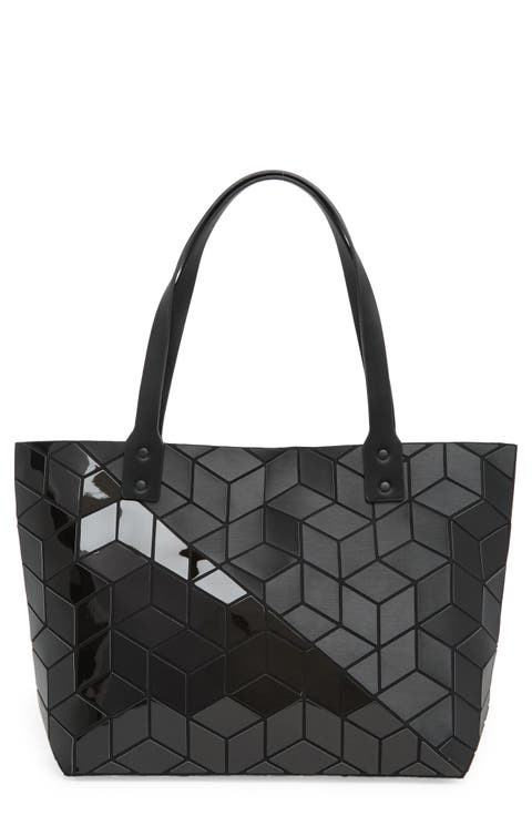 Diagonal Two-Tone Geometric Tote Bag
