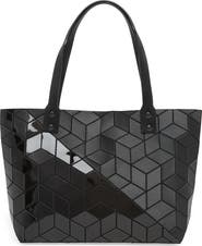 PATRIZIA LUCA Diagonal Two-Tone Geometric Tote Bag